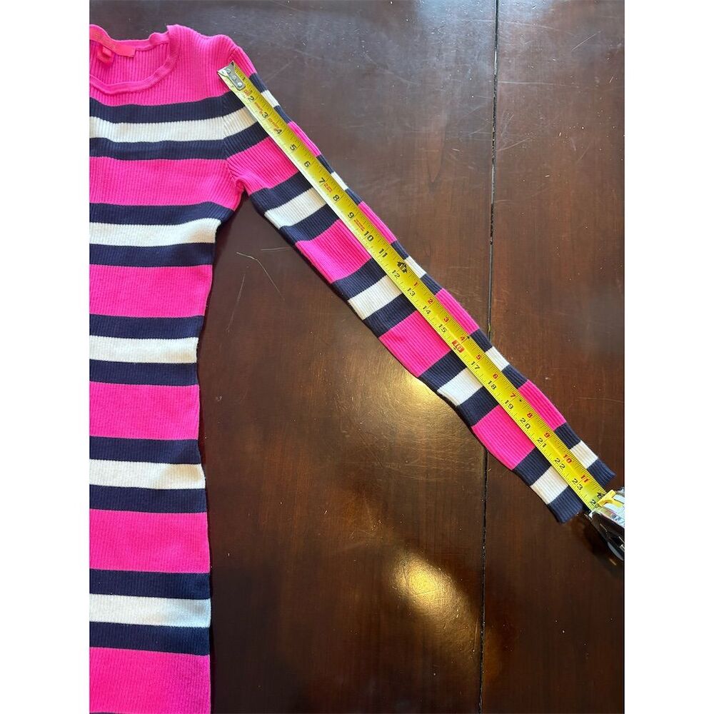 Lilly Pulitzer Adeen Sweater Dress‎ S Navy, Pink Striped Knee Length - Picture 6 of 8